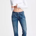 Rag and Bone New York DRE LOW-RISE ANKLE FRAY SLIM BOYFRIEND JEANS Photo 3