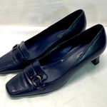 Easy Spirit EASY‎ SPIRIT LEATHER SLIP ON HEEL 8.5 W/2” HEEL DARK PURLE PREOWNED Photo 0