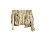 NEW! Western Fringe Soft Faux Suede Open Style Lined Jacket Coat M Light Tan Size M Photo 9