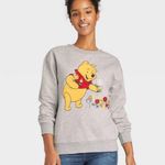 Disney  Winnie the Pooh Embroidered Flowers Graphic Sweatshirt. Gray. Size XS Photo 0