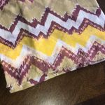 Boho Yellow & Maroon Zig Zag Geometric Scarf Wrap Photo 2