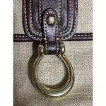 Etienne Aigner Purse~ Beige Linen Blend~Burgundy Trim~Snap Close Gold Hardware Photo 11