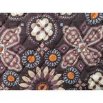 Vera Bradley Hanging Travel Makeup Organizer Toiletry Bag Brown Orange Floral Photo 3