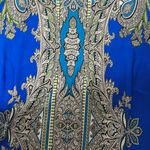 Studio One  NY Paisley Midi Dress Sheath Blue Stretchy Boho Fairy Woman Plus 2X Photo 6