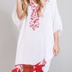 Show Me Your Mumu NWT  Mae Mu Tassel Dress in Casa Love Embroidery sz M white red Photo 1