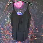 Aqua Green Elegant Black Women's Flounce 3 laters adjustable spaghetti straps large built i Photo 2