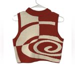 C/MEO Collective Red & Cream Cropped Sweater Top(Size Large) Photo 2