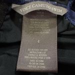 Vince Camuto  Navy Blue Shirred Draped Surplice One Piece Swimsuit Size 4 Photo 5