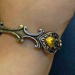 Saint Laurent You & Me Victorian Heart Cuff Bracelet in Metal Photo 1