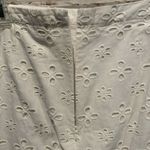 Loft  White eyelet skirt 12 lined cotton straight Photo 5