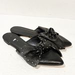 Rebecca Minkoff  Women's Black Alexis Studded Leather Pointed Toe Mules Size 8.5 Photo 2