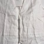 Dissh The Banks White Linen Lightweight Sleeveless Vest Women’s US 4 NWT Photo 5