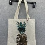 EMMEZ Pineapple Sequined Beach Shopping Bag Reusable Canvas Photo 8