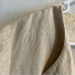 Chico's Beige Linen Metallic Shimmer Open Front Lined Blazer XL Coastal Neutral Photo 5