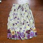 Sag Harbor Floral Midi Skirt in Purple and Yellow Size 28 Photo 0