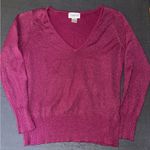 Chadwick's Vintage Chadwick’s V-Neck Magenta Sparkly Sweater Photo 0