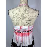 Chaudhry Rope Halter Open Back Tie Dye Maxi Dress Pink Black M Size M Photo 9