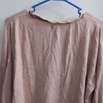 Madewell waffle thermal top long sleeve shirt in pink size medium. Photo 6