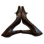 Kenneth Cole Vintage 90’s ’ Square Toe High Heel Croc N Roll Leather Pumps, Sz 7 Photo 8