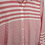 Peck & Peck  pink & white striped cotton stretch button down shirt size medium M Photo 2
