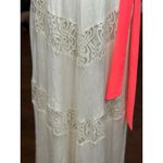 Dainty Hooligan Boho Chic Halter Maxi Dress Coral Ivory Crochet Lace Womens M Photo 7