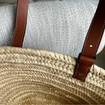Loewe  x Paula’s Ibiza Basket Small Bag in Palm Leaf with Leather Handles in Tan Photo 5