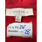 Umgee USA 1XL Red Linen Blend Top Fringe Detail Boho Blouse Women's Size 1X Photo 2