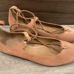 Chloé CHLOE Foster Camel Suede Lace-Up Ballerina Flat Ballet Shoes Size 39.5 Photo 5