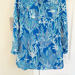 Lilly Pulitzer Captiva Tunic Brewster Blue Good Reef XS Beach Resort Wear Photo 2