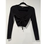 Kendall & Kylie Crop Top Womens Small Black Pacsun Travel Festival Goth Grunge Photo 0