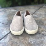 Joie  Huxley Light Gray Croc Embossed Suede Sneakers Sz 7.5 Photo 2