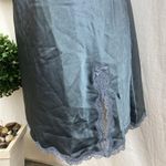 Victoria's Secret Victoria’s Secret Gray Satin & Lace Bodice Trim Short Sleep Dress M Photo 2