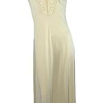 Vintage 1950's AVIAN long nightgown cream with pink lace size medium Photo 0