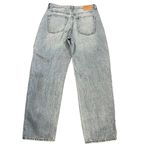 H&M &Denim Distressed Ultra High Waist 90’s Baggy Jeans Light Wash US 12/EU 44 Photo 1