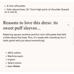 J.Crew EUC  Linen Blend Denim Square Neck Puff Sleeve Dress Size 00 Photo 8