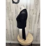 Madden Girl Black sparkly long sleeve top Photo 2