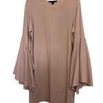 Boston Proper Light Pink Bell Sleeve Mini Sweatshirt Dress Size Large Comfy Photo 0