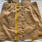 Mod Ref  Camel jumper Denim Overalls Skirt Size Large juniors Photo 11