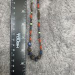 Tribal Beaded Necklace Ethnic Boho Coral Red Blue Stone Turquoise Style Vintage Photo 2