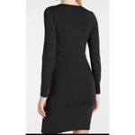EXPRESS NEW  Body Contour Long Sleeve Cutout Mini Dress, Black, Large Photo 1