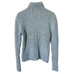 autumn cashmere Light Blue Ribbed Mock Neck 100% Cashmere Sweater Size Large Photo 2