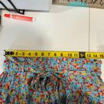 Loft Ann Taylor Floral Tie Waist Cargo Shorts Size Small Blue Red Multi Color Photo 5