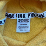 PINK - Victoria's Secret Victoria Secret Pink Yellow Pullover Hoodie fleece Sz L Photo 5