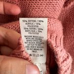 Aerie  Pink Crochet Sweater Oversized Cozy Minimalist Preppy‎ Soft Girl Sz XS Photo 5