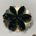 Lot Of 2 Large Statement Vintage Women's Clipon Costume Earrings Rhinestone Gold Photo 1