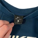 Nike Dri Fit Get Fit Training Crewneck Cropped Sweatshirt Blue Womens Medium Photo 2