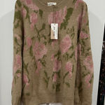 Very J Floral Knit Fuzzy sweater Photo 0
