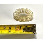 Mother of Pearl vintage carved oval brooch Photo 2
