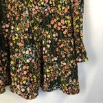 ZARA  Black Floral Long Sleeve Open Back Tiered Mini Romper Dress S Photo 4