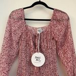 Princess Polly  Carrillo Smocked Ruffle Mini Dress in Red Daisy Floral Size 4 NWT Photo 3